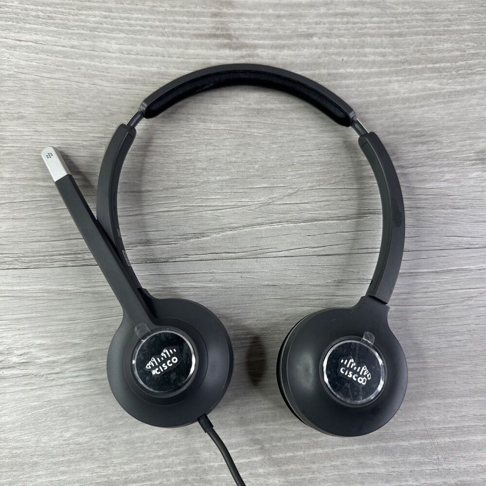 Cisco 532 Wired Dual Stereo Headset Over-the-Head Black (CP-HS-W-532-RJ) - Picture 2 of 10